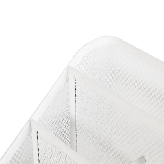 Mesh Medium Desktop Organizer White - Brightroom&trade;: Steel Desk Tool Holder for Office Organization & Accessories image {2}