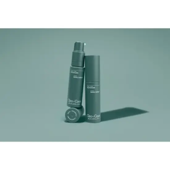 cleo+coco. Body and Hair Antiperspirants and Deodorant - Powder Basil Mint - 0.88oz image {3}