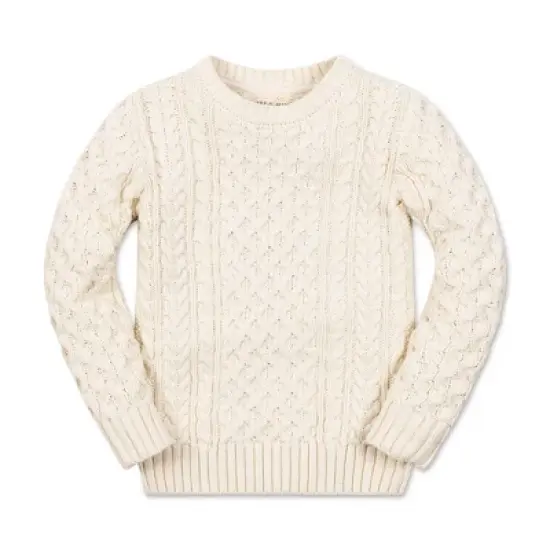 Hope & Henry Boys' Organic Cotton Long Sleeve Fisherman Cable Pullover Sweater, Infant image {5}