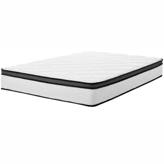 ELJGET Full/Queen Mattress, 12" Hybrid Mattress in a Box, Gel Memory Foam Mattress, Medium-Firm & Fits Any Bed Frame image {5}