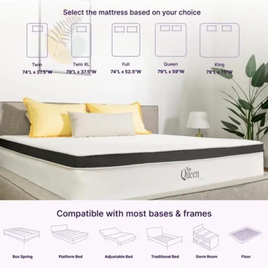 NapQueen 8" Maxima Hybrid of Innerspring and Cooling Gel Memory Foam Mattress image {5}