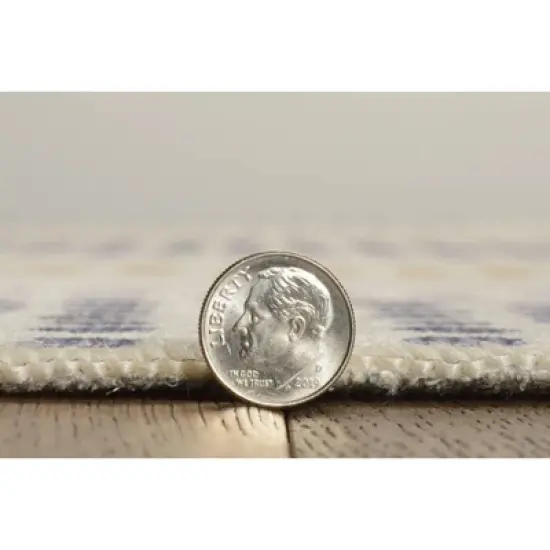 Maldon Washable Outdoor Rug Ivory/Blue - Linon image {5}