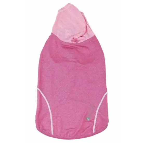 Pet Life Active Pull-Rover 4-Way Stretch Two-Toned Performance Sleeveless Hoodie Dog and Cat T-Shirt - Pink - XS image {4}