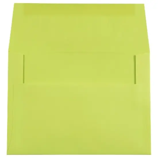 JAM Paper A7 Colored Invitation Envelopes 5.25 x 7.25 Ultra Lime Green 96151 image {1}