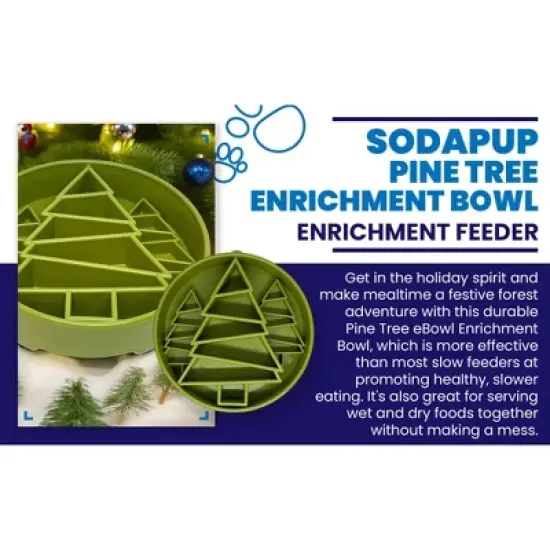 Pine Tree Design eBowl Enrichment Slow Feeder Bowl for Dogs image {5}