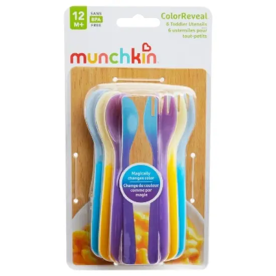 Munchkin ColorReveal Color Changing Toddler Forks and Spoons - 6pk image {5}