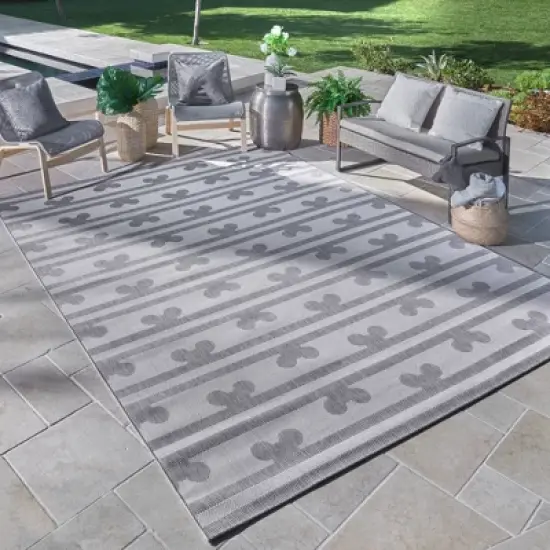 Mickey Mouse & Friends Peek A Boo Outdoor Rug Gray image {2}