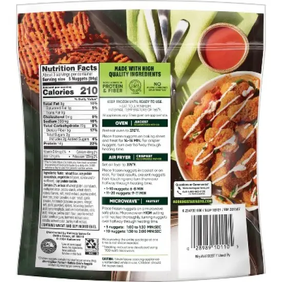 MorningStar Farms Veggitizers Frozen Plant Based Chik'n Nuggets Buffalo - 10.5oz image {6}
