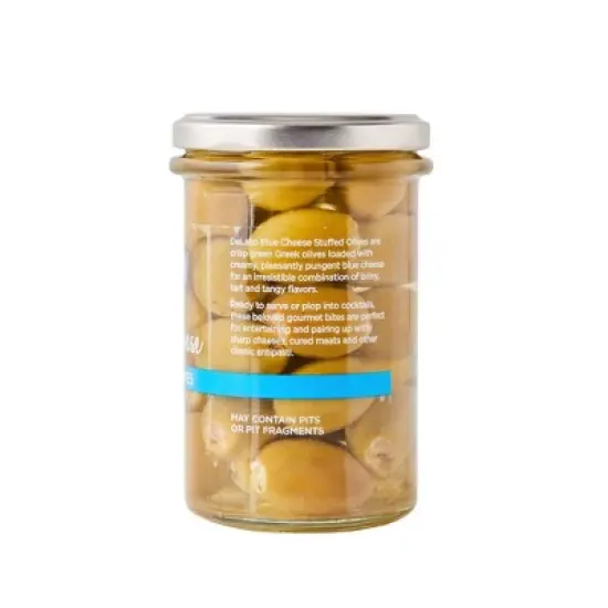 DeLallo Blue Cheese-Stuffed Green Olives, 9.9 oz Jar, (6 Pack) image {4}