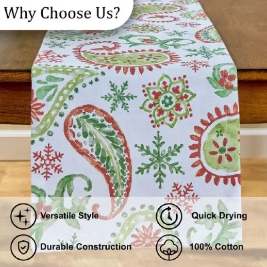 Split P A Very Paisley Holiday Table Runner 15" X 72" image {4}