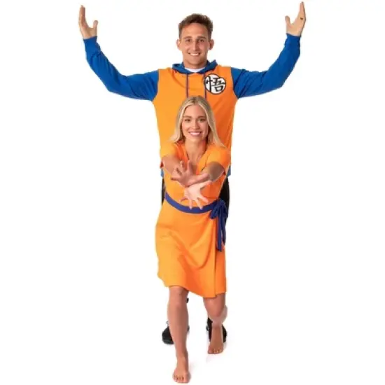 Dragon Ball Z Mens' Goku Kanji Emblem Costume Pullover Hoodie Sweatshirt image {3}