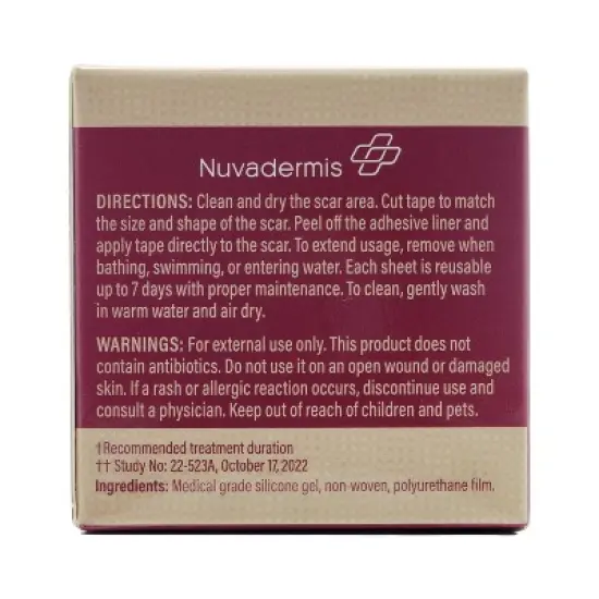 Nuvadermis Silicone Medical Grade Reusable Scar Tape - Clear - 60" Roll image {1}