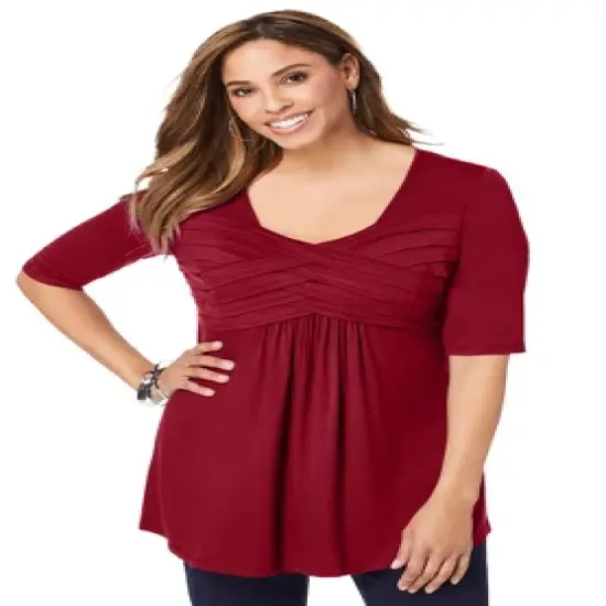 Jessica London Women&rsquo;s Plus Size Pleated Tunic image {7}