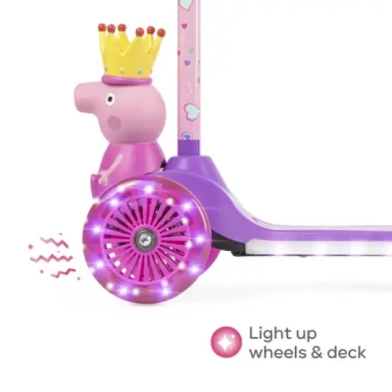 Peppa Pig 3D Tilt and Turn Scooter with Light Up Deck and Wheels image {1}