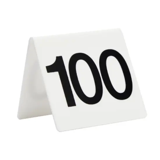 Set of 25 Acrylic Table Numbers for Wedding Reception, Plastic Tent Cards Numbered 76-100 for Restaurants, Banquets (3 x 2.75 x 2.5 In) image {3}