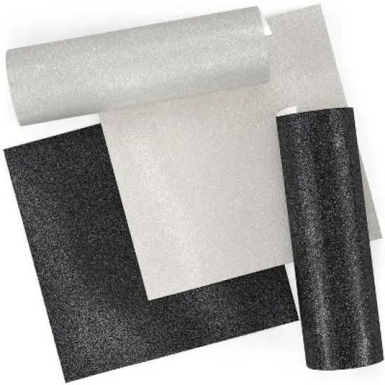 Arteza Glitter Paper, 12"x12" Black and White - 24 Sheets image {1}