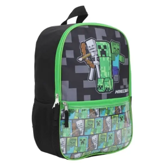 Minecraft Backpack Set with Lunch Box for Boys & Girls, 16 inch, 5 Piece Value Set image {3}