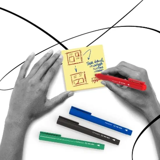 TRU RED Pen Permanent Markers Fine Tip Red Dozen TR54539 image {7}