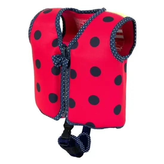 Konfidence Learn to Swim Buoyancy Jacket with Removable Support Strap in Ladybird image {6}