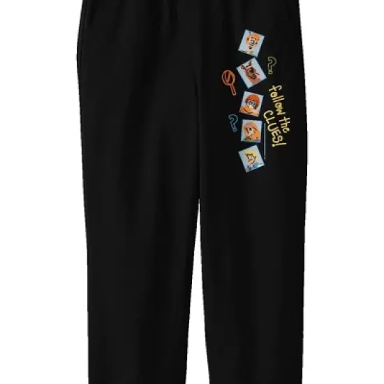 Scooby Doo Mystery Gang Doodles Youth Black Graphic Sweats image {1}