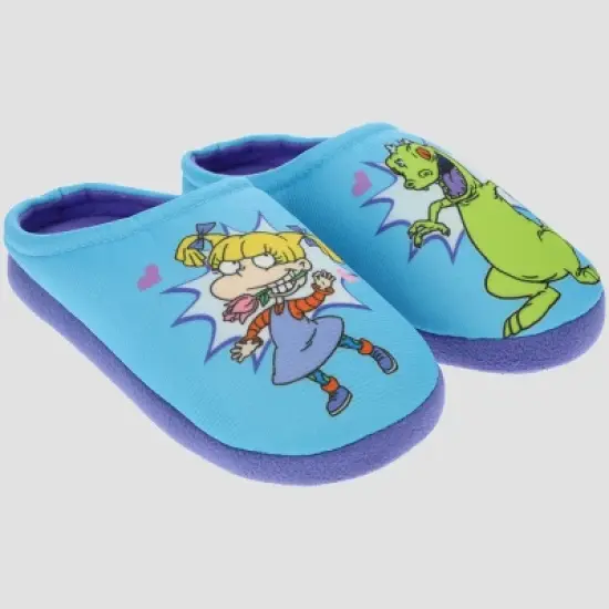 Girls' Rugrats NightGown with Slippers - Blue/White image {4}