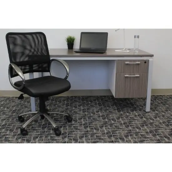 Mesh Back with Pewter Finish Task Chair Black - Boss Office Products image {2}