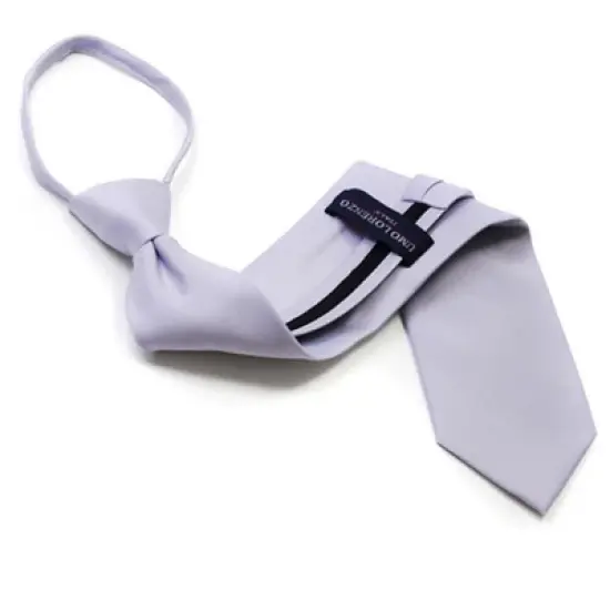 Men's Solid Color Pre-tied Zipper Necktie image {5}
