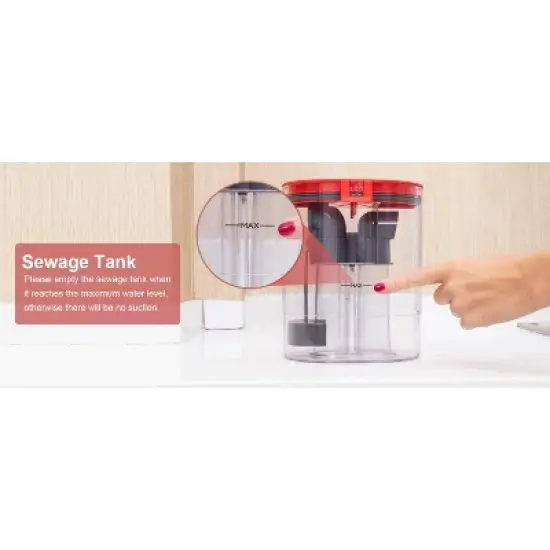 MUJERBAY 12Kpa Upholstery Carpet Cleaner, Portable Spot Cleaner with Wheels & Handle, Cleaner Couch,Car vacuum,Blue image {14}