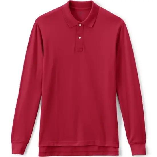 School Uniform Young Men's Long Sleeve Mesh Polo Shirt image {4}