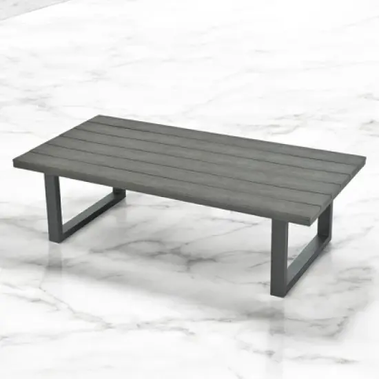 Mshliw Outdoor Seating Set with Cushions Patio Furniture Sets&ndash; Iron Chairs, Plastic Wood Table, Ideal for Patios, Gardens, and Poolside image {2}