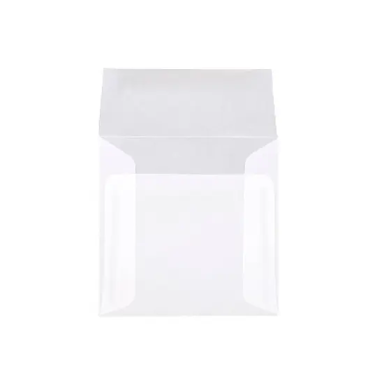 JAM Paper 5 x 5 Square Translucent Vellum Invitation Envelopes Clear 31032 image {1}