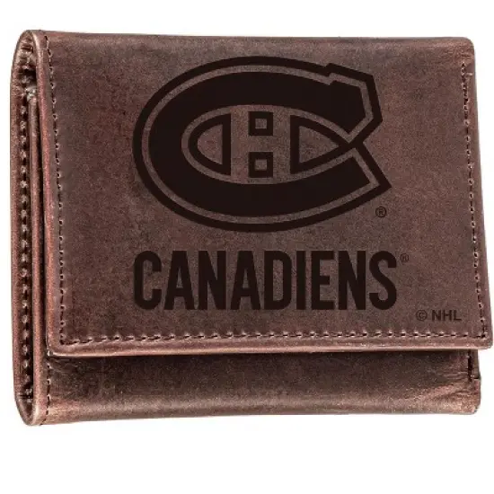 Evergreen Montreal Canadiens Crazy Horse Collection Tri-Fold Wallet image {1}