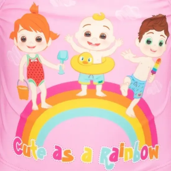 CoComelon Tomtom Yoyo JJ Girls Tankini Top and Bikini Bottom Swim Set Toddler image {7}