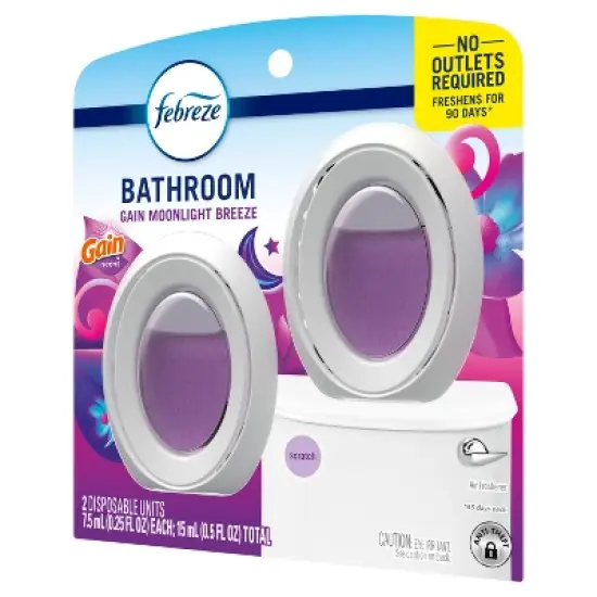 Febreze Gain Moonlight Breeze Bathroom Air Freshener - 2ct image {10}