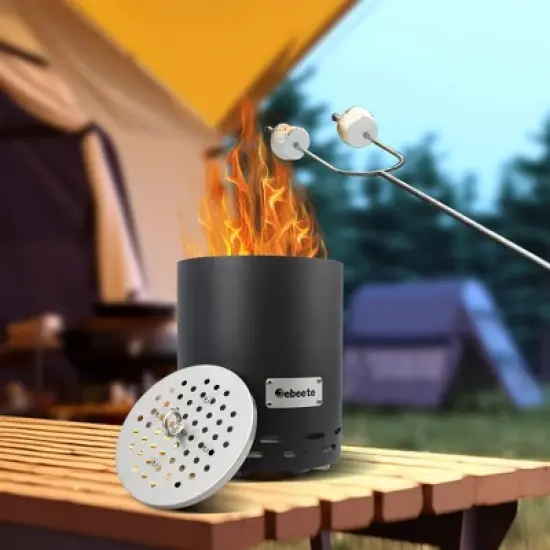 10" H Smokeless Tabletop Fire Pit, Portable Stainless Steel Outdoor Heater image {2}