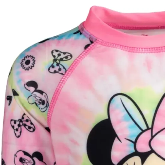 Disney Minnie Mouse Toddler Girls Rash Guard and Swim Shorts Set Infant to Little Kid image {7}