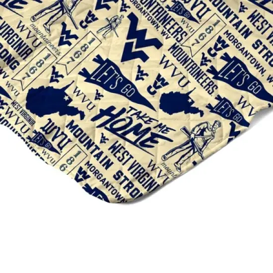 NCAA West Virginia Mountaineers 60 x 80 Quilted Throw Blanket image {3}