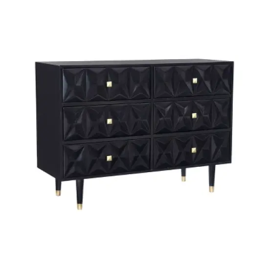6 Drawer Geo Textured Dresser - Linon image {14}