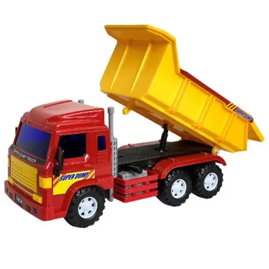 Big Daddy - Medium Sized Heavy Duty Red & Yellow Dump Truck with 360 degree turning Excavator the Construction Toy Set - Combo Set image {1}
