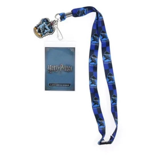 Silver Buffalo Harry Potter Ravenclaw 22-Inch Lanyard With ID Badge Holder and Crest Charm image {9}