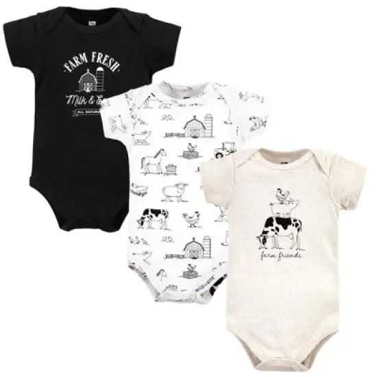 Hudson Baby Unisex Baby Cotton Bodysuits, Farm Friends image {6}