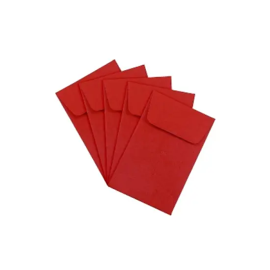 JAM Paper #1 Coin Business Colored Envelopes 2.25 x 3.5 Red Recycled 356730632 image {2}
