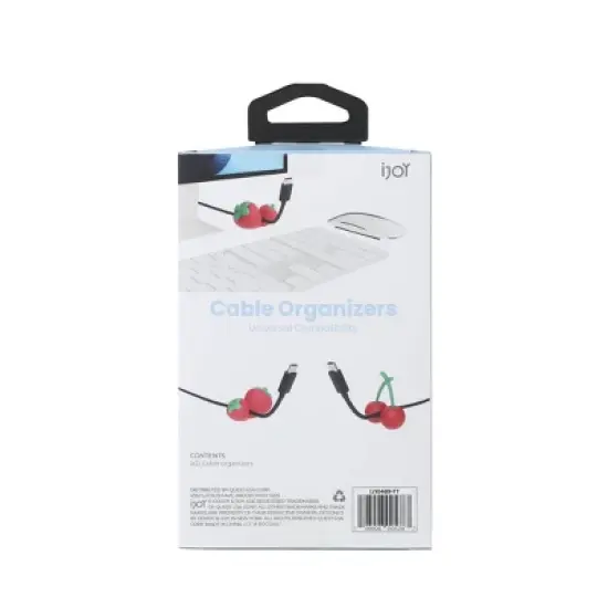 IJoy Desktop Cable Organizer 2pk - Strawberry and Cherry image {2}