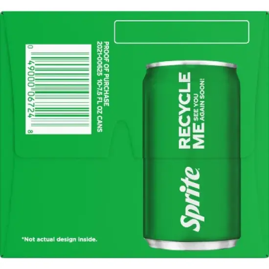 Sprite Soda - 10pk/7.5 fl oz Mini-Cans image {6}