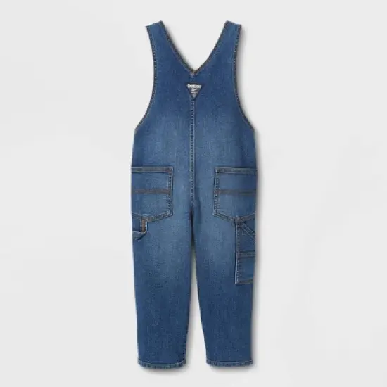 OshKosh B'gosh Toddler Boys' Solid Denim Overalls - Blue image {1}