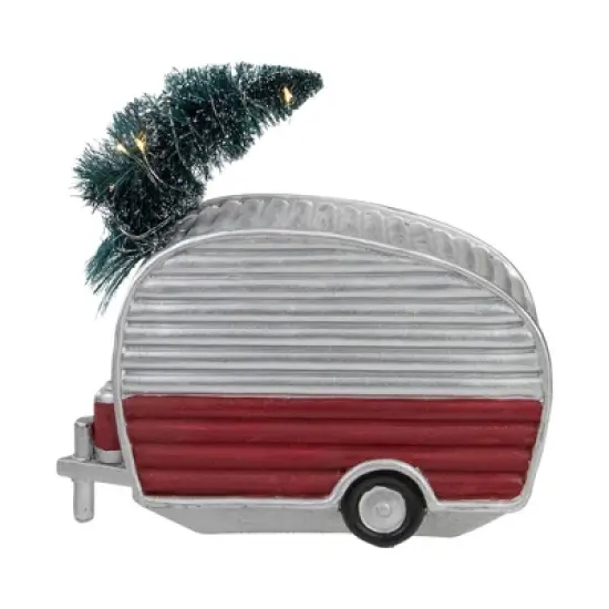 Northlight LED Lighted Camper with Pine Bough Christmas Decoration - 8.5" image {2}