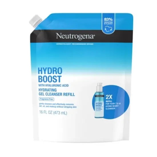 Neutrogena Hydro Boost Hydrating Gel Facial Cleanser with Hyaluronic Acid - Fragrance Free - 16 fl oz image {1}