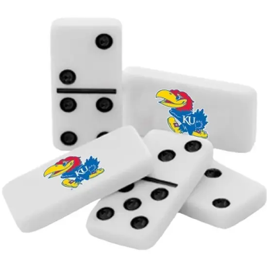 MasterPieces Officially Licensed NCAA Kansas Jayhawks 28 Piece Dominoes Game for Adults image {2}