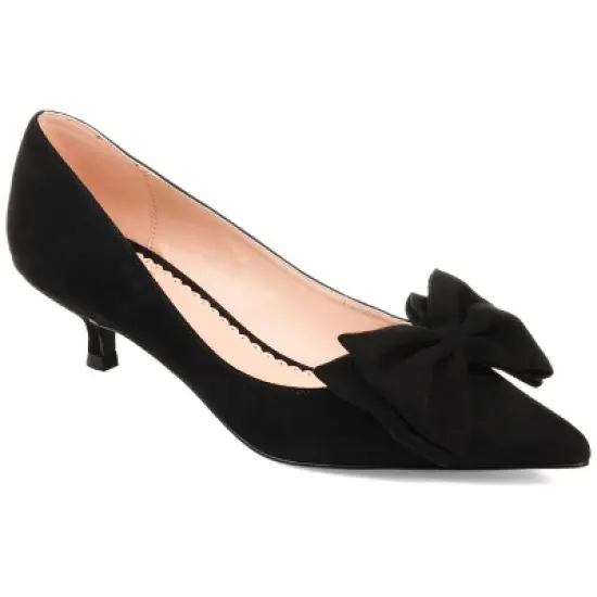 Journee Collection Womens Orana Pointed Toe Kitten Heel Pumps image {9}