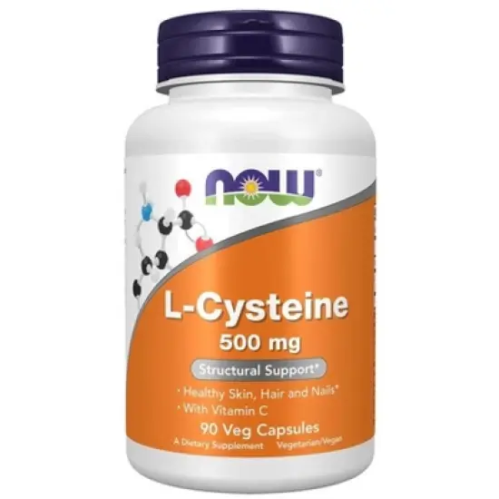 L-Cysteine-500 mg by Now Foods  -  90 Vegetarian Capsules image {3}